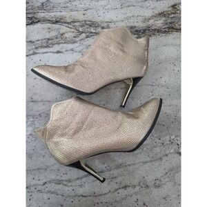 Lady Couture Gold blingie heels womens size 11 3" heels